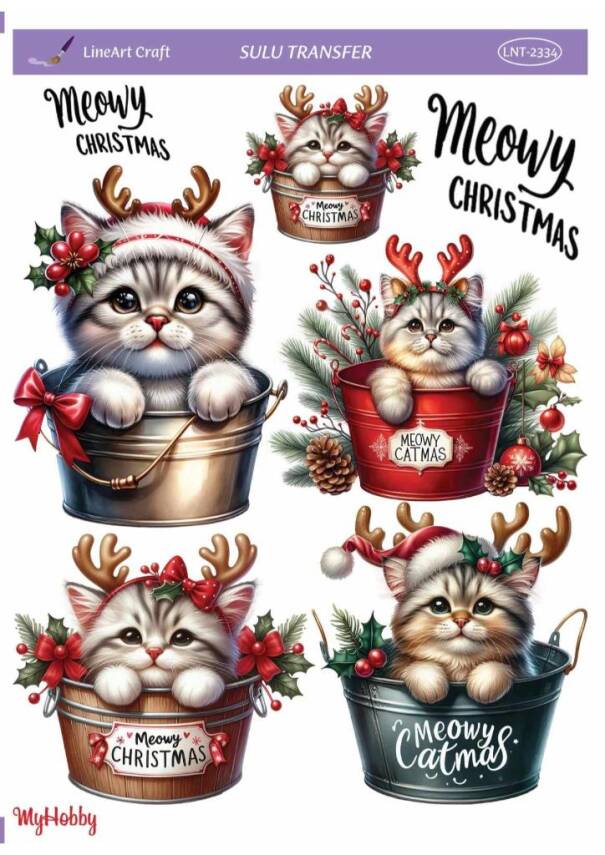 LineArt Yılbaşı Desenli Sulu Transfer LNT2334 - 1