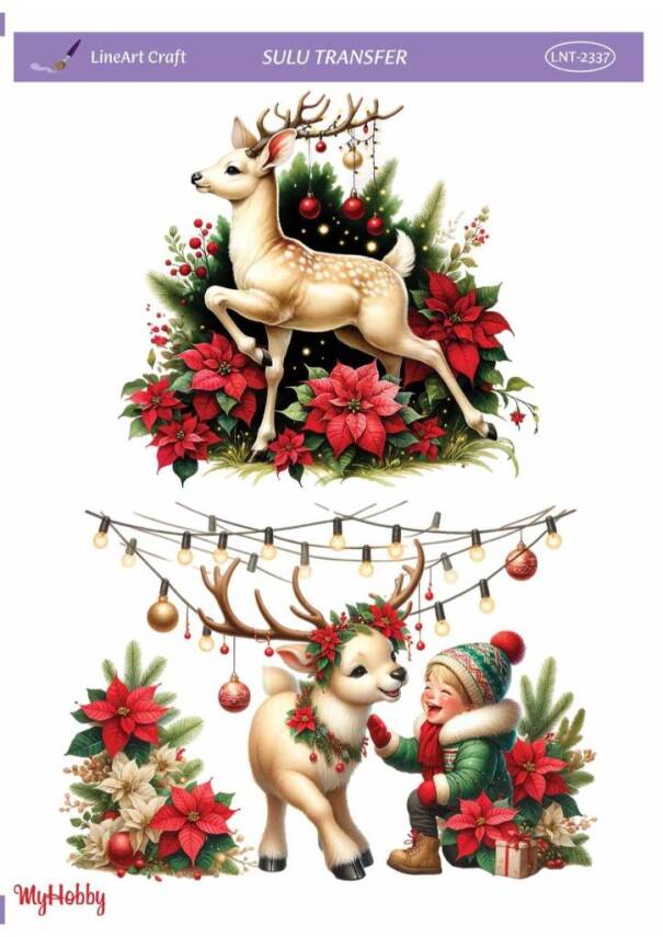 LineArt Yılbaşı Desenli Sulu Transfer LNT2337 - 1