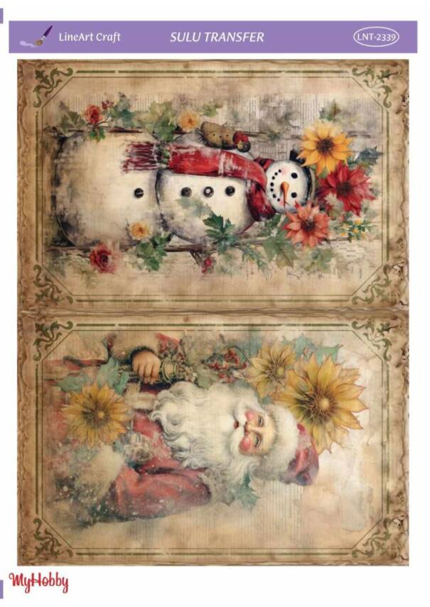 LineArt Yılbaşı Desenli Sulu Transfer LNT2339 - 1