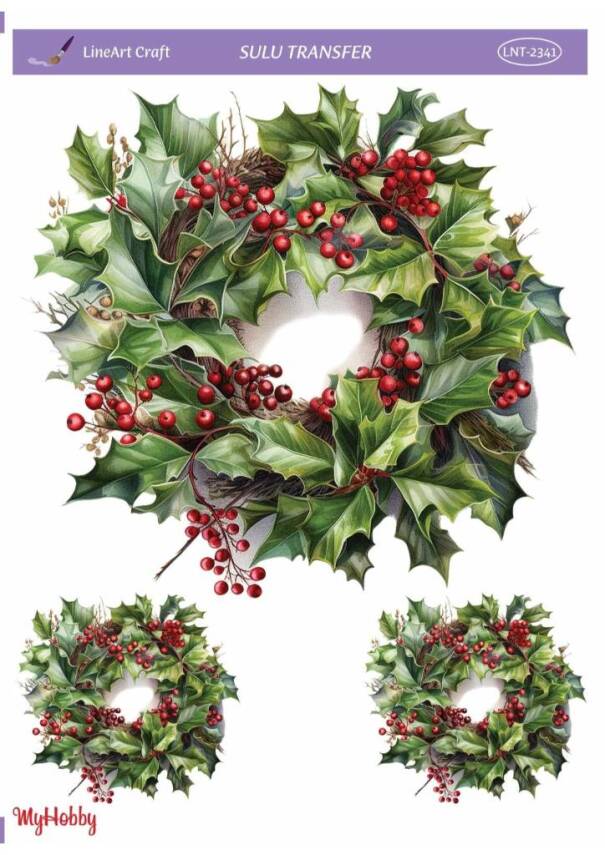 LineArt Yılbaşı Desenli Sulu Transfer LNT2341 - 1