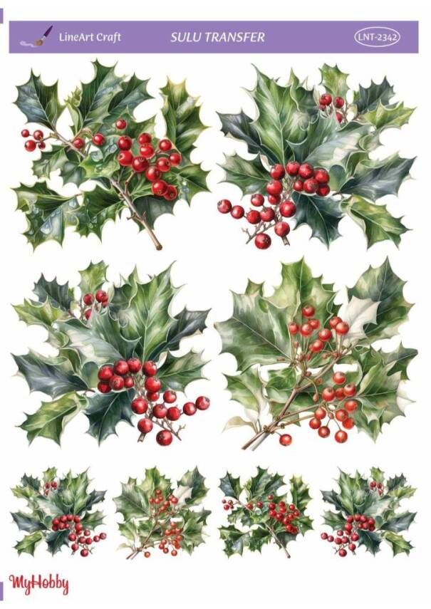 LineArt Yılbaşı Desenli Sulu Transfer LNT2342 - 1