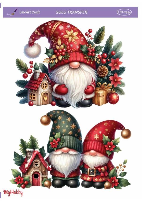 LineArt Yılbaşı Desenli Sulu Transfer LNT2344 - 1