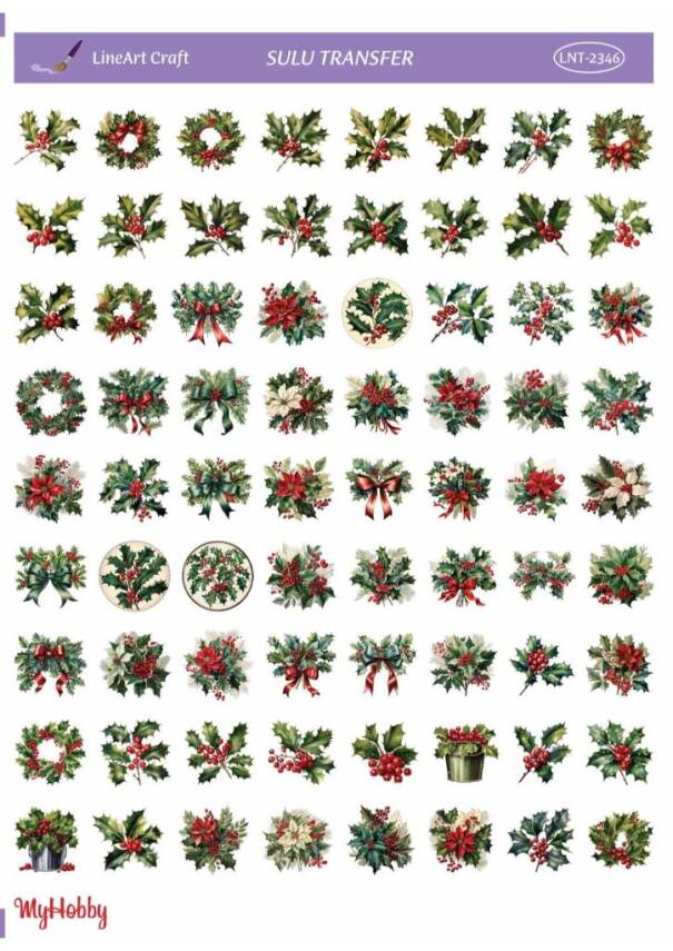 LineArt Yılbaşı Desenli Sulu Transfer LNT2346 - 1