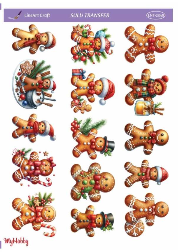 LineArt Yılbaşı Desenli Sulu Transfer LNT2348 - 1