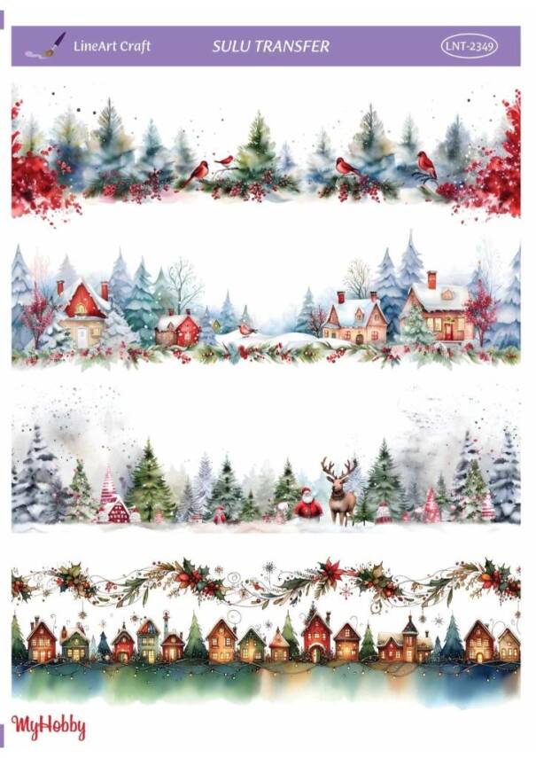LineArt Yılbaşı Desenli Sulu Transfer LNT2349 - 1