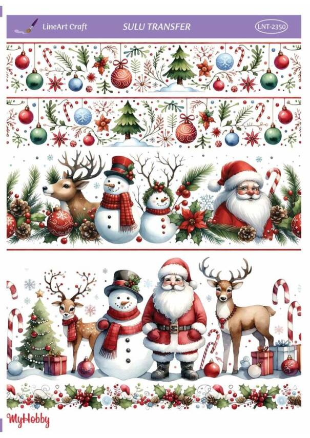 LineArt Yılbaşı Desenli Sulu Transfer LNT2350 - 1