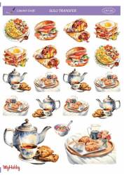 LineArt Yiyecek Desenli Sulu Transfer LNT191 - Line Art