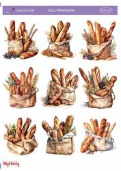 LineArt Yiyecek Desenli Sulu Transfer LNT193 - Line Art