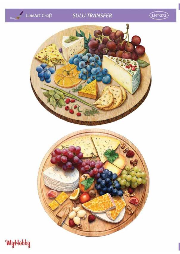 LineArt Yiyecek Desenli Sulu Transfer LNT272 - 1