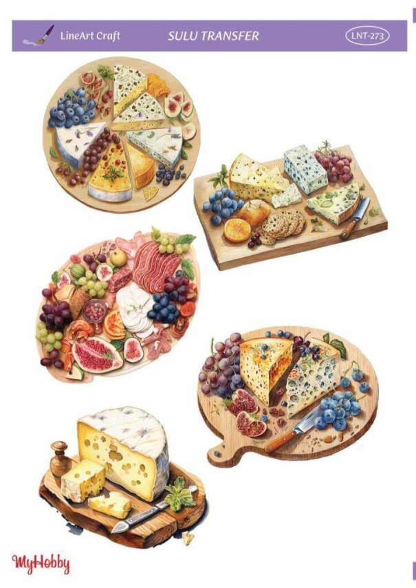 LineArt Yiyecek Desenli Sulu Transfer LNT273 - 1