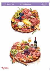 LineArt Yiyecek Desenli Sulu Transfer LNT274 - Line Art