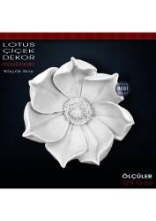 Lotus Çiçek Dekor Biblo Küçük Boy (12x12 cm) Ham Polyester - Tual Hobi Sanat (1)
