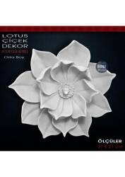 Lotus Çiçek Dekor Biblo Küçük Boy (21x21 cm) Ham Polyester - Tual Hobi Sanat (1)