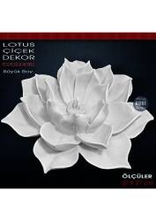 Lotus Çiçek Dekor Biblo Küçük Boy (27x27 cm) Ham Polyester - Tual Hobi Sanat (1)