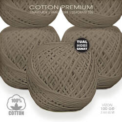 Makrome Anahtarlık Amigurumi Örgü İpi Vizon Pamuk 2 mm 100 gr - Tual Hobi Sanat