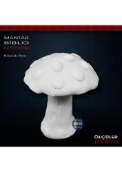 Mantar Biblo Heykel Küçük Boy (12x9 cm) Ham Polyester - Tual Hobi Sanat