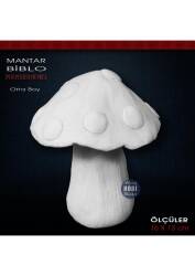 Mantar Biblo Heykel Orta Boy (16x13 cm) Ham Polyester - Tual Hobi Sanat