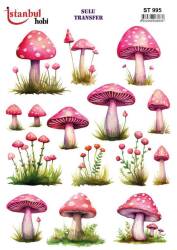 Mantar Desenli Sulu Transfer Kağıdı STI-995 - Tual Hobi Craft Ist