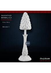 Mantar Heykeli Dev Boy Model 1 (54x14 cm) Ham Polyester - Tual Hobi Sanat