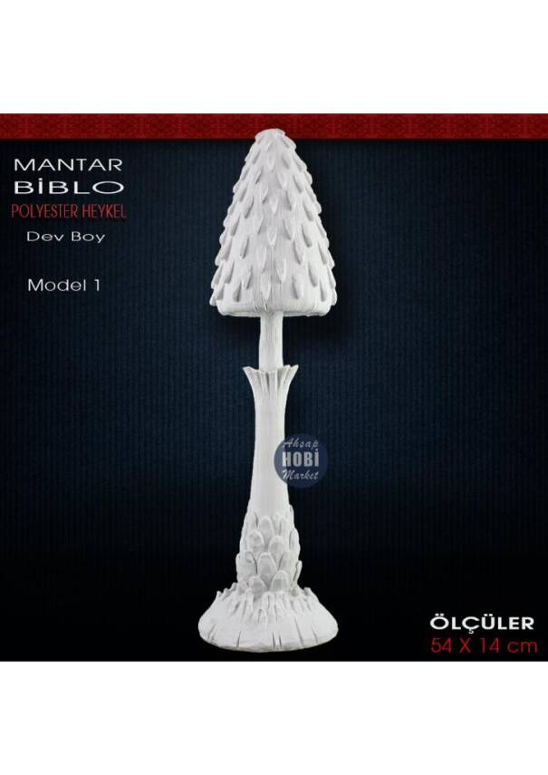 Mantar Heykeli Dev Boy Model 1 (54x14 cm) Ham Polyester - 1