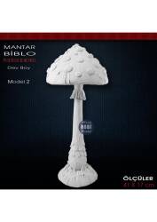 Mantar Heykeli Dev Boy Model 2 (41x17 cm) Ham Polyester - Tual Hobi Sanat