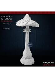 Mantar Heykeli Dev Boy Model 3 (45x20 cm) Ham Polyester - Tual Hobi Sanat