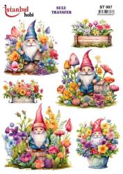 Manzara Cüce Desenli Sulu Transfer Kağıdı STI-987 - Tual Hobi Craft Ist