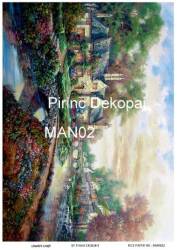 Manzara Desenli Pirinç Dekopaj Model : MAN02 - Line Art