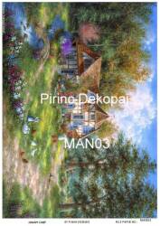 Manzara Desenli Pirinç Dekopaj Model : MAN03 - Line Art