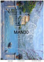 Manzara Desenli Pirinç Dekopaj Model : MAN30 - Line Art