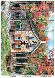 Manzara Desenli Pirinç Dekopaj Model : MAN35 - Line Art