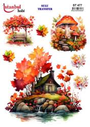 Manzara Desenli Sulu Transfer Kağıdı STI-477 - Tual Hobi Craft Ist