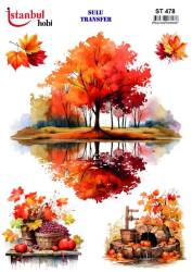 Manzara Desenli Sulu Transfer Kağıdı STI-478 - Tual Hobi Craft Ist