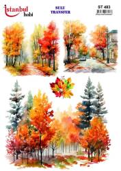 Manzara Desenli Sulu Transfer Kağıdı STI-483 - Tual Hobi Craft Ist