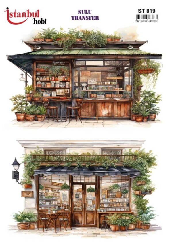 Manzara Desenli Sulu Transfer Kağıdı STI-819 - 1