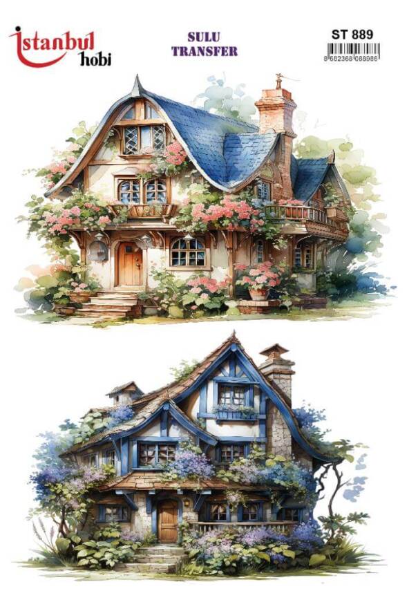 Manzara Desenli Sulu Transfer Kağıdı STI-889 - 1