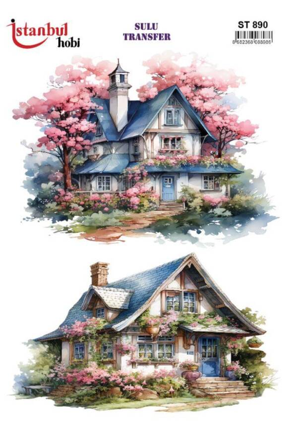Manzara Desenli Sulu Transfer Kağıdı STI-890 - 1