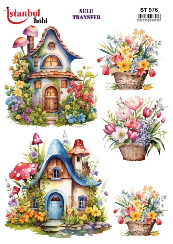 Manzara Desenli Sulu Transfer Kağıdı STI-976 - 1