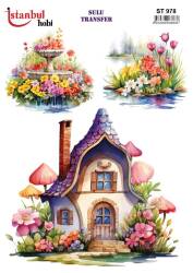 Manzara Desenli Sulu Transfer Kağıdı STI-978 - Tual Hobi Craft Ist