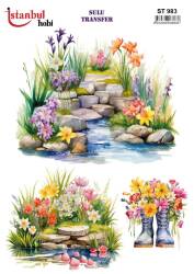 Manzara Desenli Sulu Transfer Kağıdı STI-983 - Tual Hobi Craft Ist