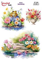 Manzara Desenli Sulu Transfer Kağıdı STI-986 - Tual Hobi Craft Ist