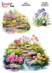 Manzara Desenli Sulu Transfer Kağıdı STI-989 - Tual Hobi Craft Ist