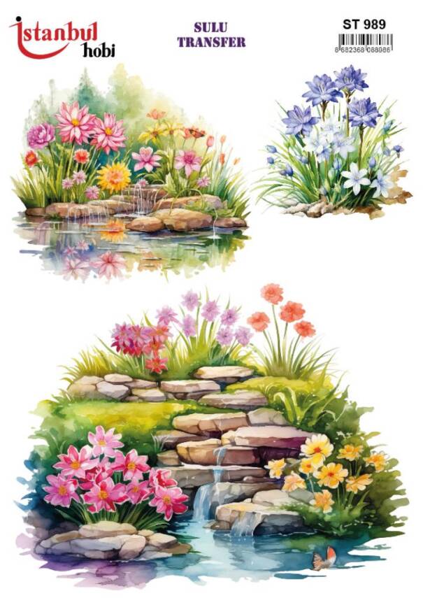 Manzara Desenli Sulu Transfer Kağıdı STI-989 - 1