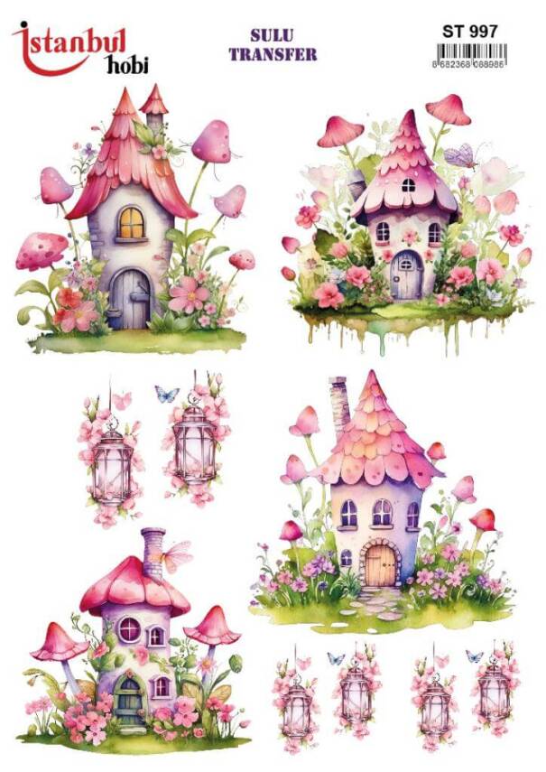 Manzara Desenli Sulu Transfer Kağıdı STI-997 - 1