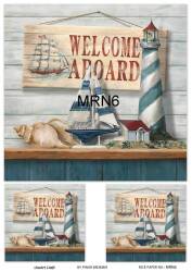 Marine Desenli Pirinç Dekopaj Model : MRN 06 - Line Art