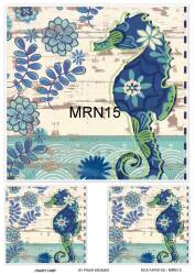 Marine Desenli Pirinç Dekopaj Model : MRN 15 - Line Art