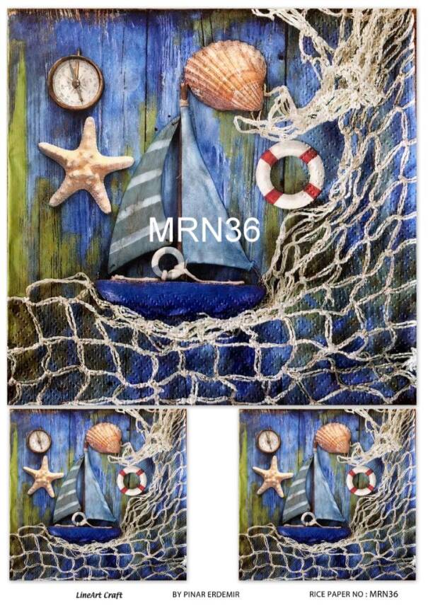 Marine Desenli Pirinç Dekopaj Model : MRN 36 - 1