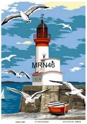 Marine Desenli Pirinç Dekopaj Model : MRN 46 - Line Art