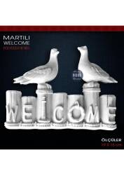 Martılı Marine Welcome Heykeli (19x15 cm) Ham Polyester - Tual Hobi Sanat