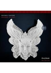 Maskeli Mask Duvar Maske Pano (26x26cm) Ham Polyester - Tual Hobi Sanat